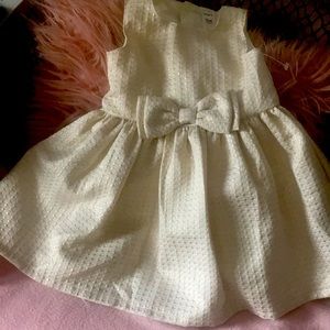 Carters baby girls Beautiful gold dress .
